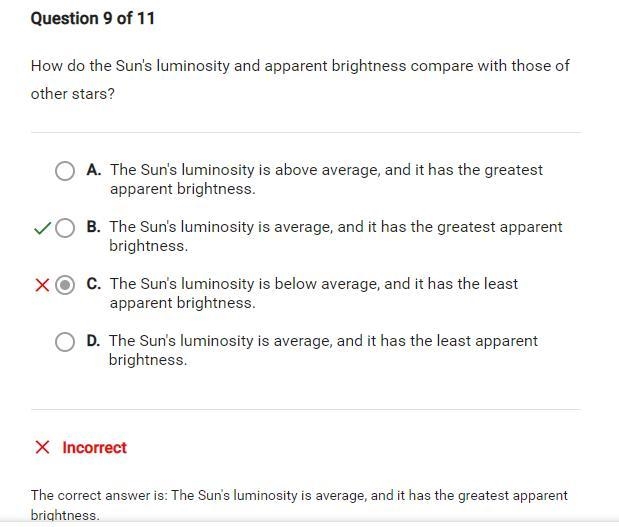 How do the Sun's luminosity and apparent brightness compare with those of other stars-example-1