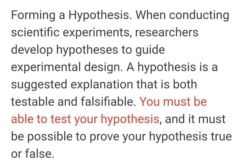 Why is it important to form a hypothesis at the beginning of an experiment?-example-1