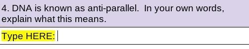 DNA is known as anti-parallel. In your own words, explain what this means.-example-1