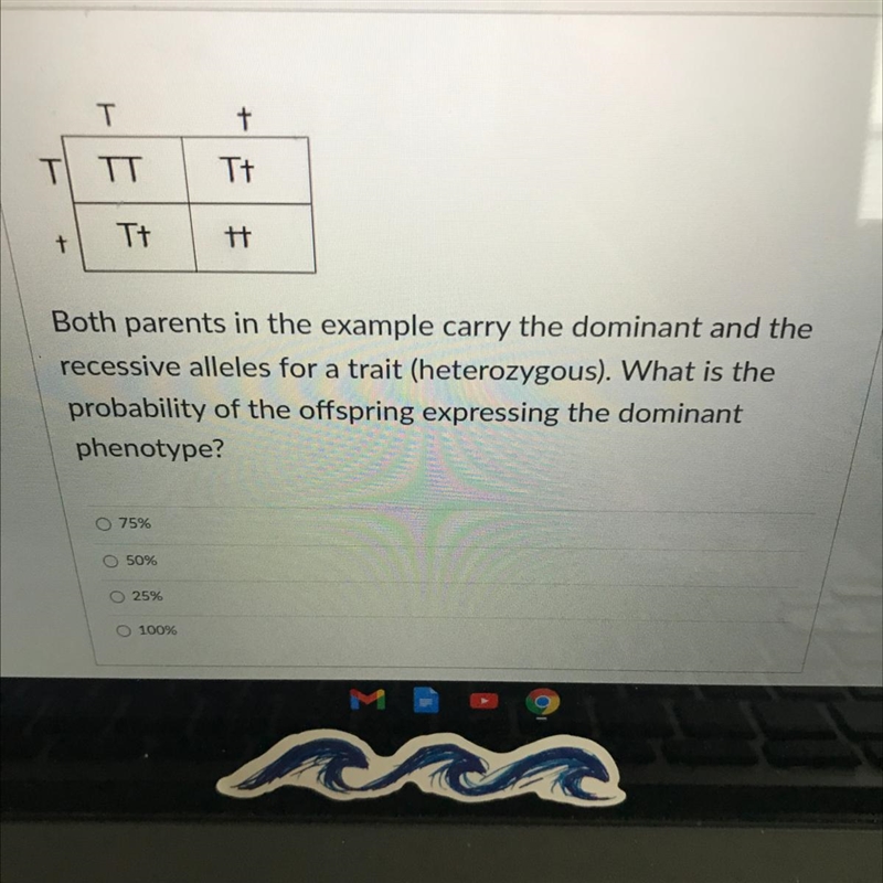 HELPPP PLEASEEEE FASTTT Both parents in the example carry the dominant and the recessive-example-1