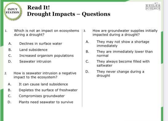 Drought Impacts - 3 Questions ( look at picture )-example-1