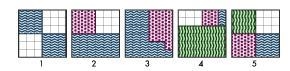 The blocks above represent ecosystems, with each species type designated by a different-example-1