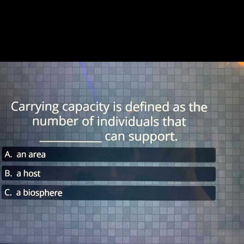 Carrying capacity is defined as the number of individuals that can support.-example-1