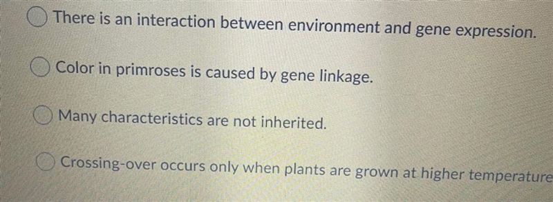 The following data tables summarizes the results of an experiment using primroses-example-1