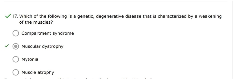 Which of the following is a genetic, degenerative disease that is characterized by-example-1