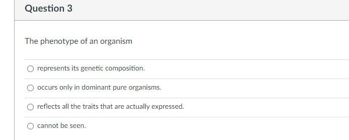 The phenotype of an organism-example-1