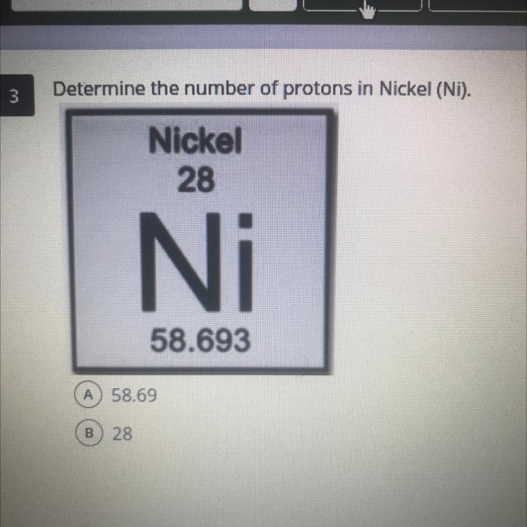 Determine the number of protons in Nickel-example-1