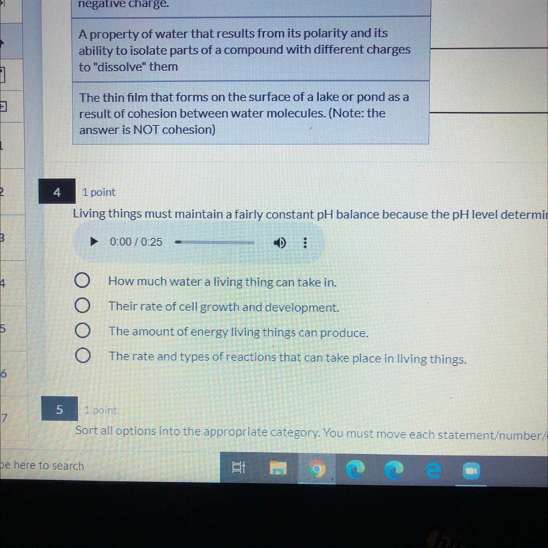 Living things must maintain a fairly constant pH balance because the pH level determines-example-1