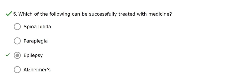 Which of the following can be successfully treated with medicine?-example-1