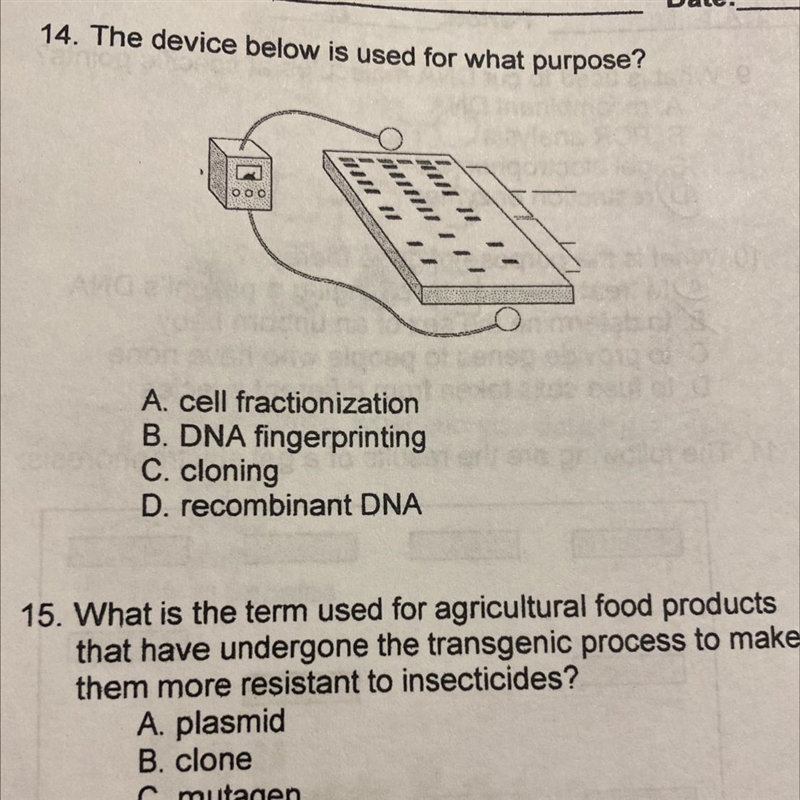 14. The device below is used for what purpose?-example-1