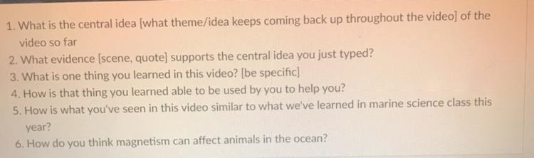 Hi pls help i need to answer question based on the video Bill Nye science guy magnetism-example-1