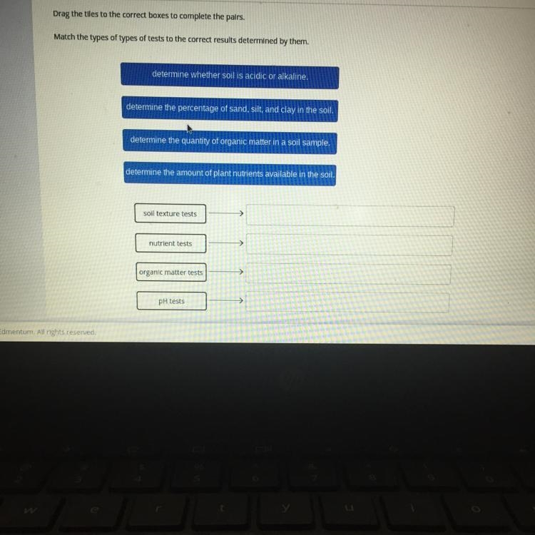 Match these types of types of tests to the correct results determined by them.-example-1