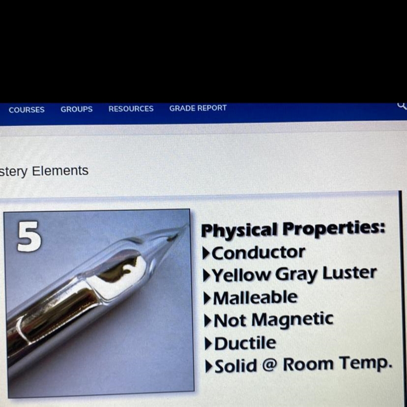 What is the mystery element? is this a metal, nonmetal, or metalloid?-example-1