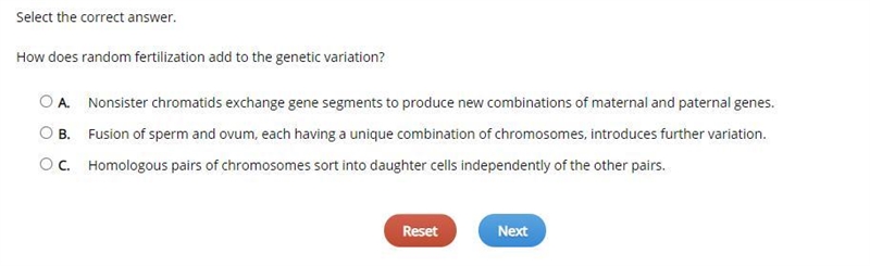 How does random fertilization add to the genetic variation?-example-1