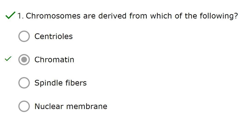 Chromosomes are derived from which of the following?-example-1