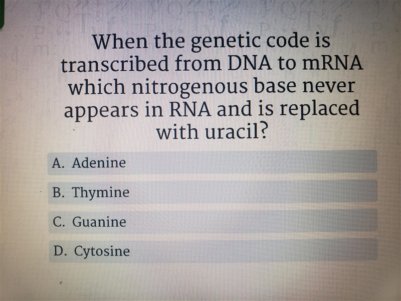 [Giving brain+follow+ty+likes!] *when the genetic code is transcribed from the DNA-example-1