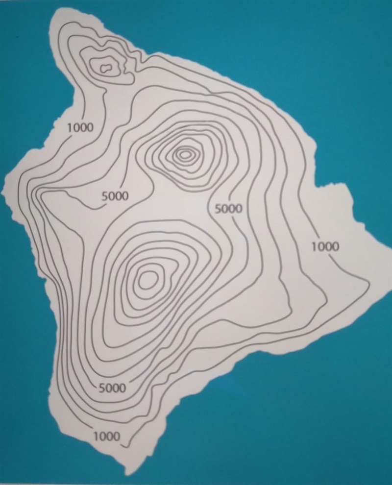 How many peaks are on this map? Answer А 1 B 2 C 3 D 4​-example-1