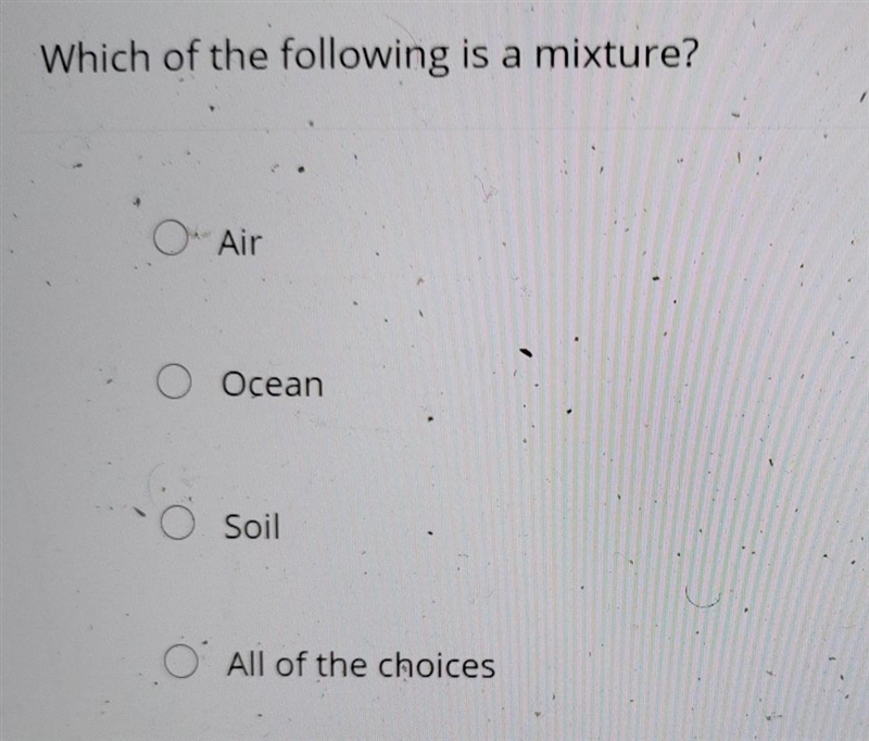 Which of the following is a mixture? ​-example-1