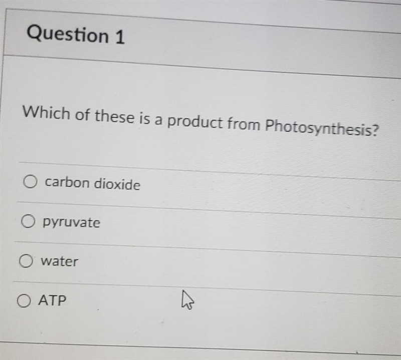 Which of these is a product from Photosynthesis?​-example-1