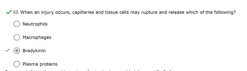 When an injury occurs, capillaries and tissue cells may rupture and release which-example-1