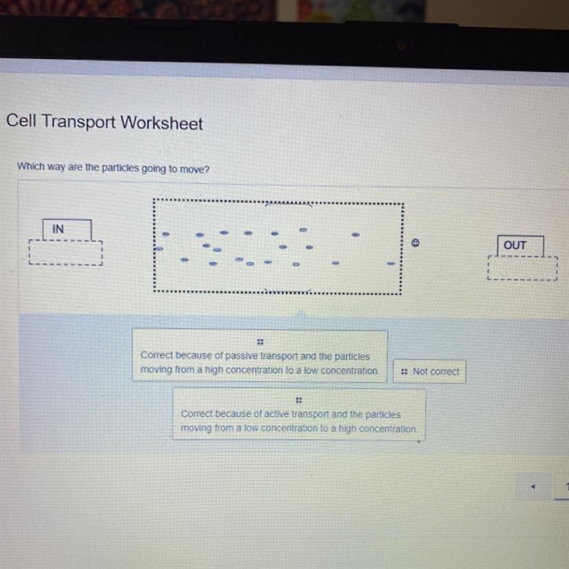 Which way are the particles going to move?-example-1