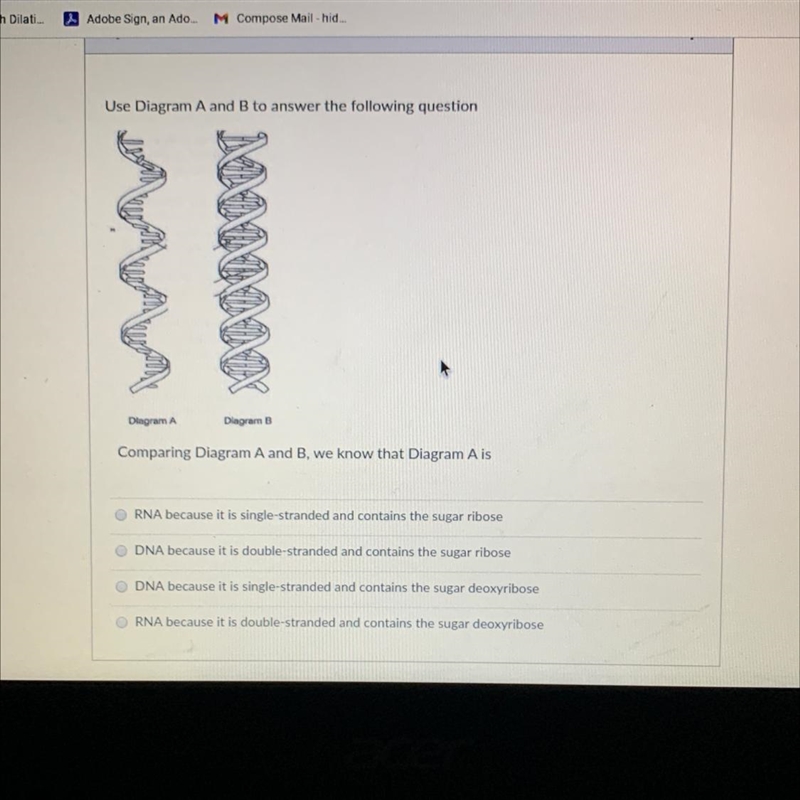 Use Diagram A and B to answer the following question Diagram Diagram B Comparing Diagram-example-1