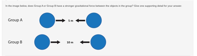 PPPLLLZZZ HELP!!! whitch one has a greater gravitational force, group a or group b-example-1