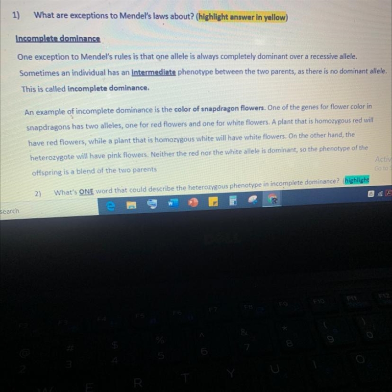 Can someone tell me what I should highlight for question number 1?-example-1