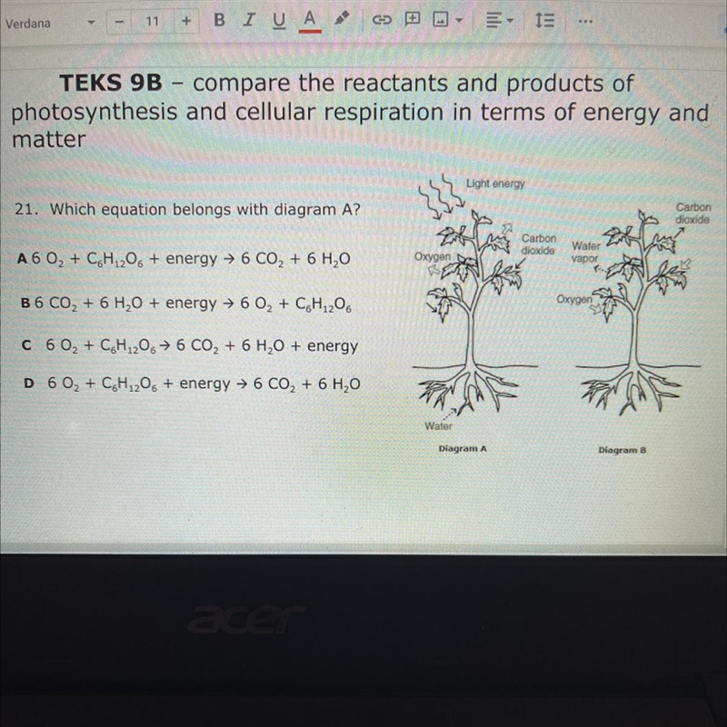 Which equation belongs with diagram A?-example-1