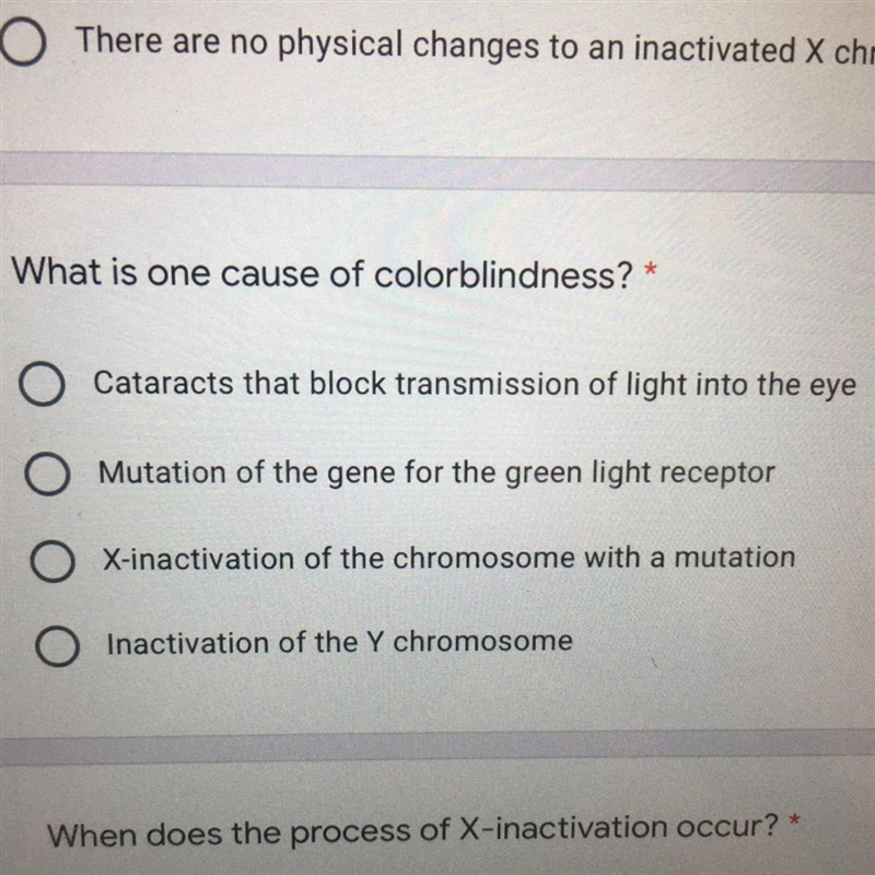 What is one cause of colorblindness-example-1