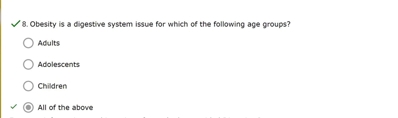 Obesity is a digestive system issue for which of the following age groups?-example-1