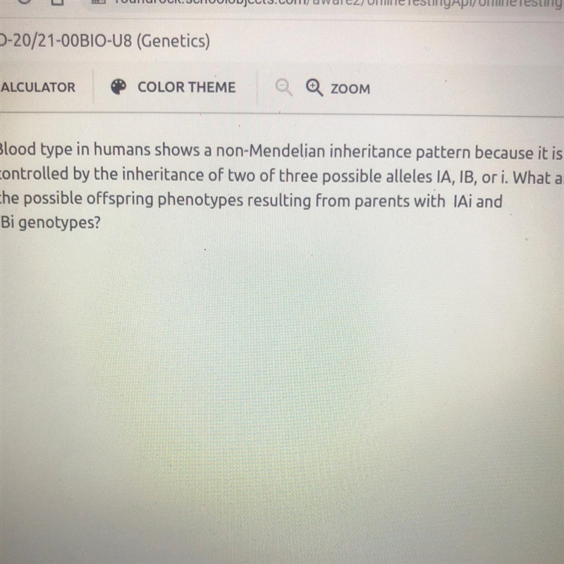 Answers 1.only type ab 2.types A,B,AB,and O 3.only types A and B 4.only types A,B-example-1