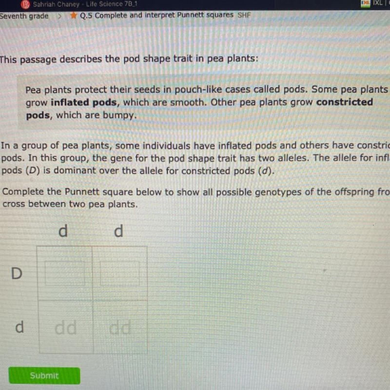 This passage describes the pod shape trait in pea plants: Pea plants protect their-example-1