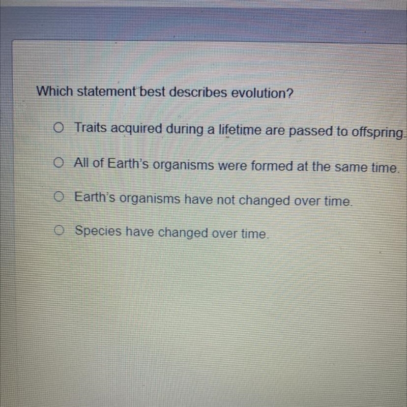 Which statement best describes evolution?-example-1