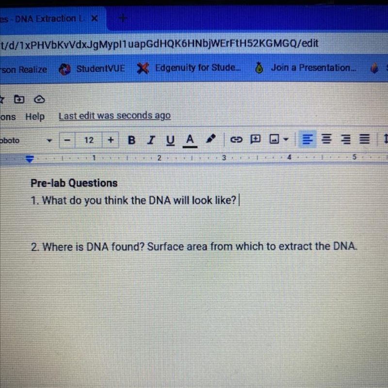 PLEASE HELP ASAP 1. What do you think the DNA on a banana will look like?-example-1