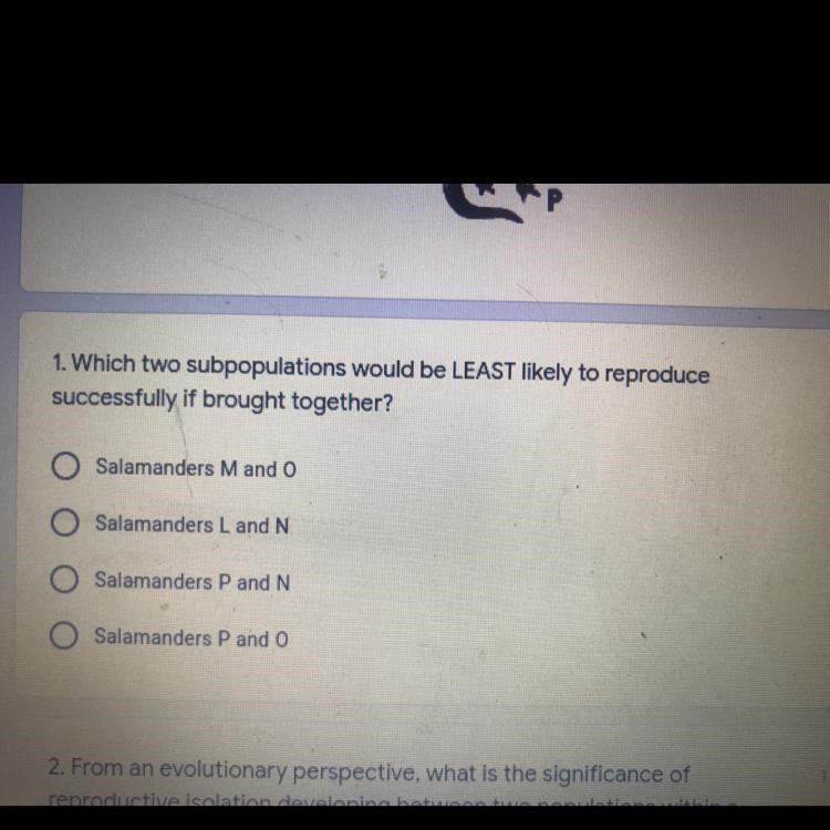 Which two subpopulations would be LEAST likely to reproduce successfully if brought-example-1