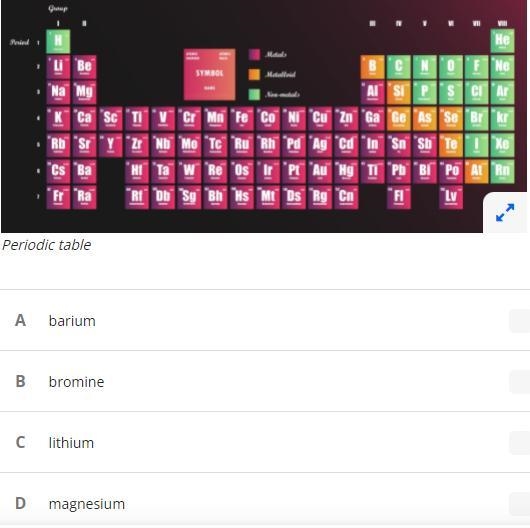 Of the elements listed below,which has the greatest electronegativity? A periodic-example-1