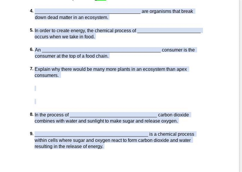 Please help me answer 4-9 please-example-1