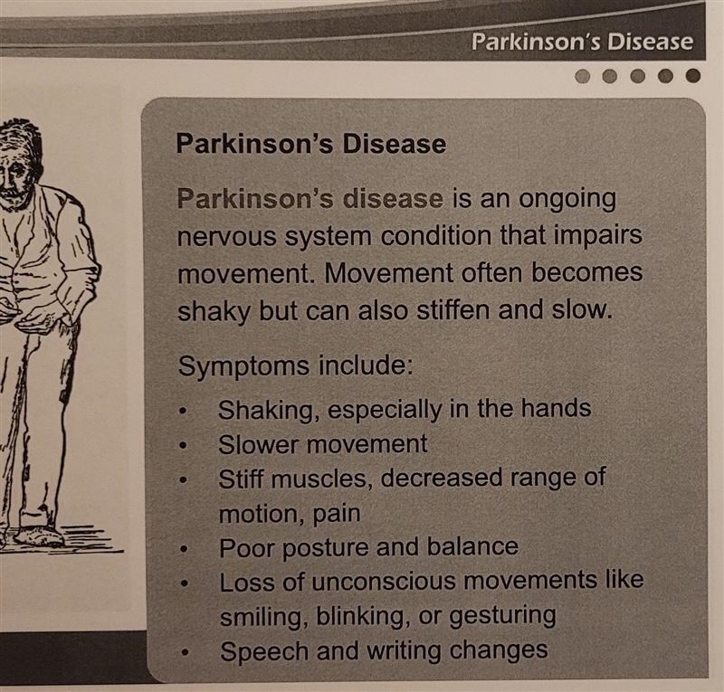 True or False: Parkinson's disease can be cured.-example-3