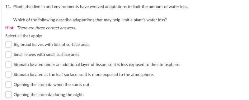 Easy question about plant water loss?-example-1