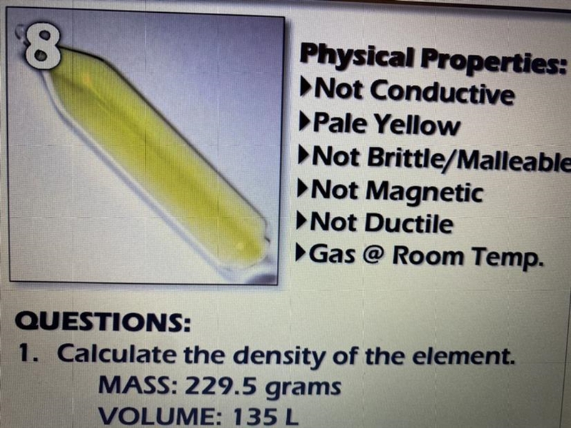 What is the mystery element? is this a nonmetal, metal, or metalloid?-example-1