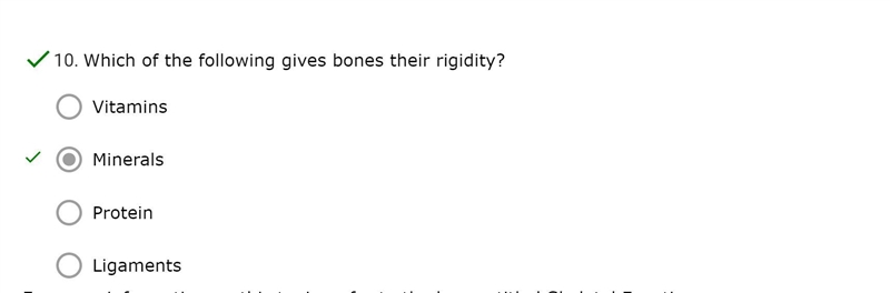 Which of the following gives bones their rigidity?-example-1