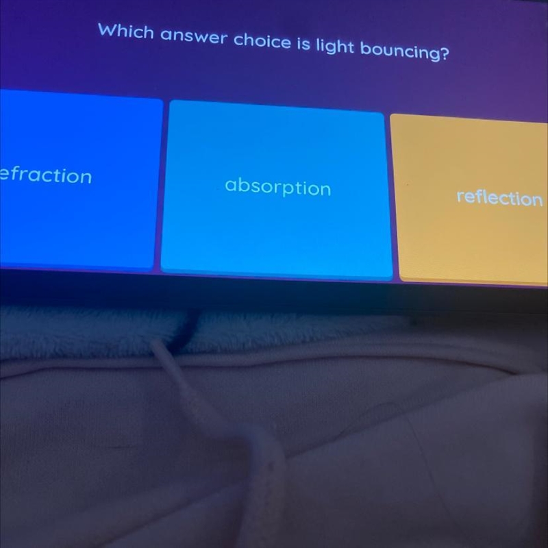 Which answer choice is light bouncing?-example-1