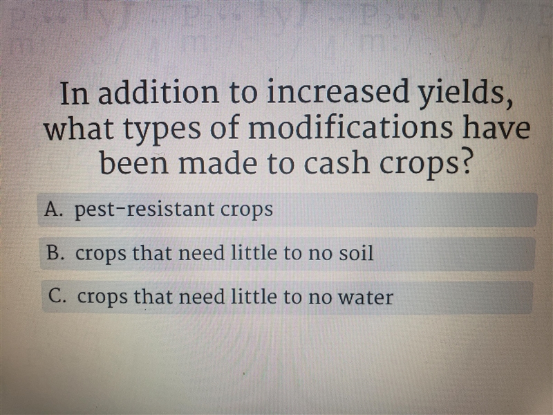 *In addition to increased yields, what types of modifications have been made to cash-example-1