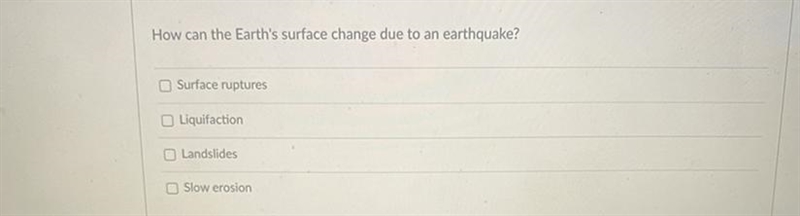 How can the Earth's surface change due to an earthquake?-example-1