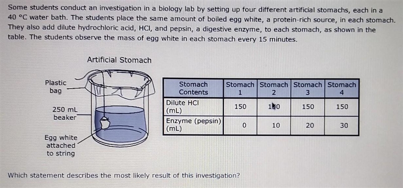 Please help me Due Now A. The mass of the egg white increases as the volume of the-example-1