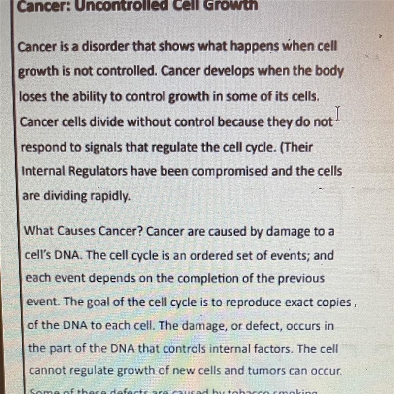 What is Cancer? how is mitosis related to cancer?-example-1