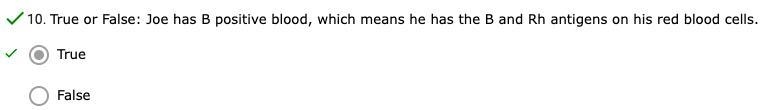 Joe has B positive blood, which means he has the B and Rh antigens on his red blood-example-1