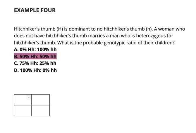 Can you create a punnett square for this question?-example-1