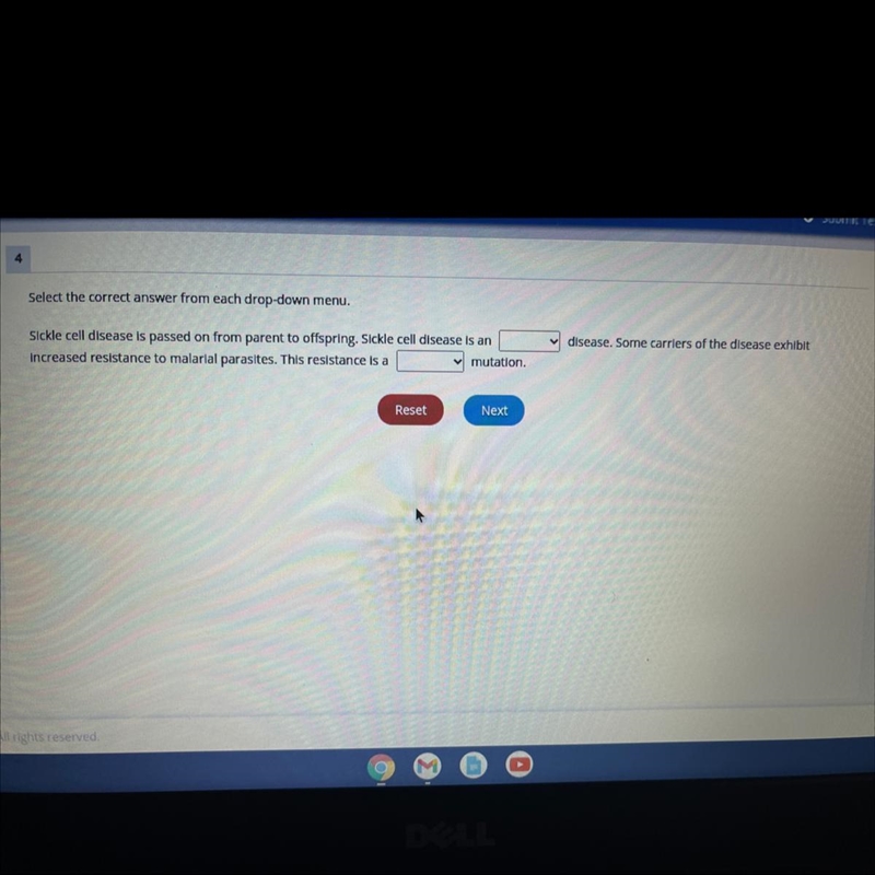 Select the correct answer from each drop-down menu.disease. Some carriers of the disease-example-1